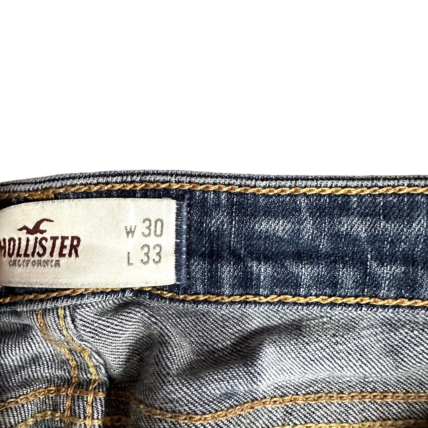 Hollister Junior 11R Straight Leg Denim Blue Jeans Distressed Ripped Medium Wash