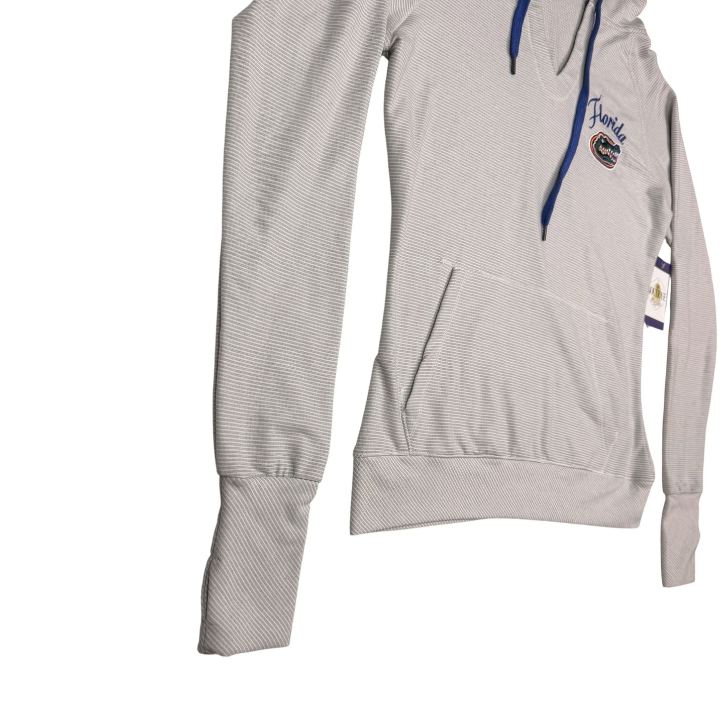 NWT Florida Gators Womens M Lightweight Hoodie Stadium Athletics Gray Striped