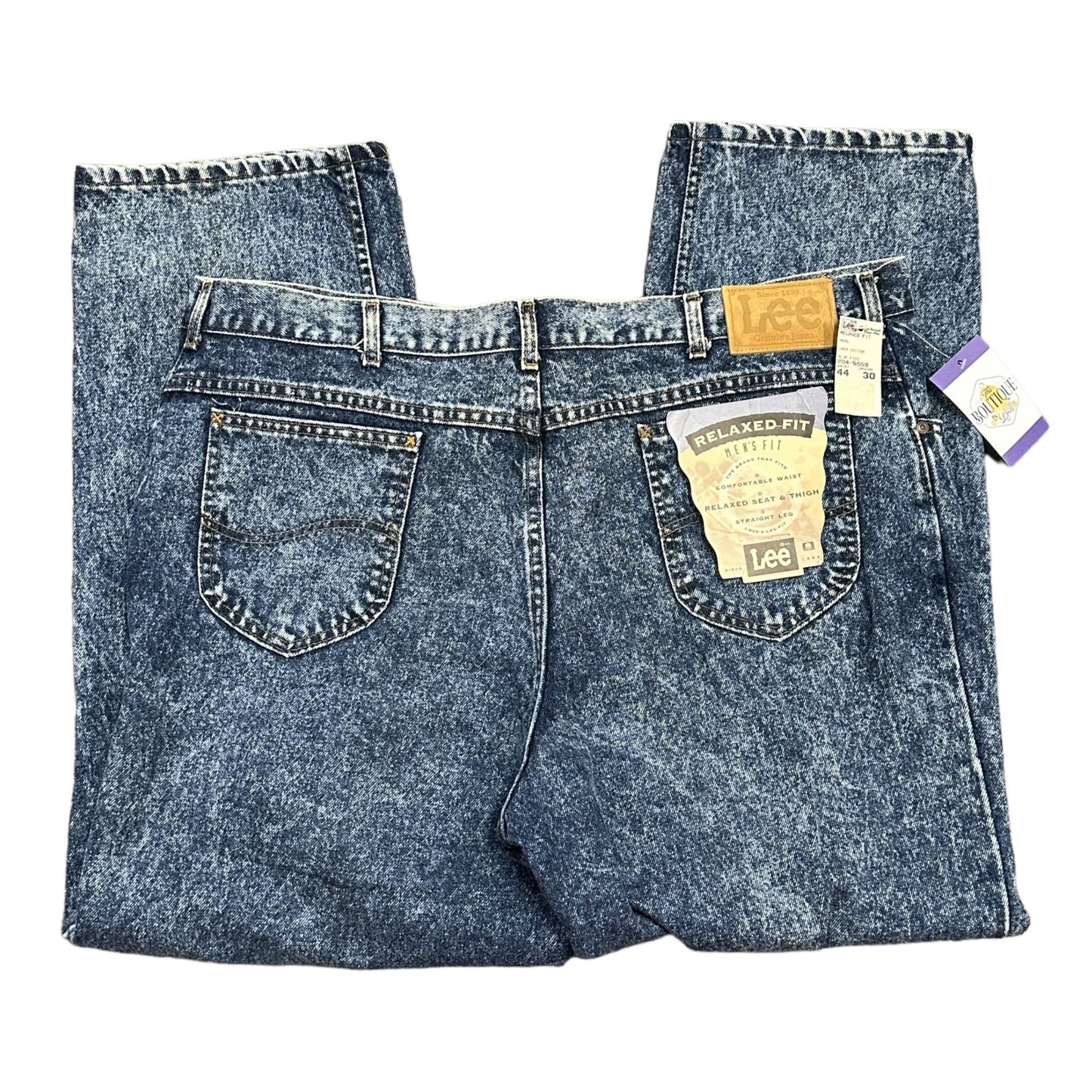 Vtg Lee Acid Wash Jeans 44x30 United Garment Workers USA NWT Y2K Grunge Normcore