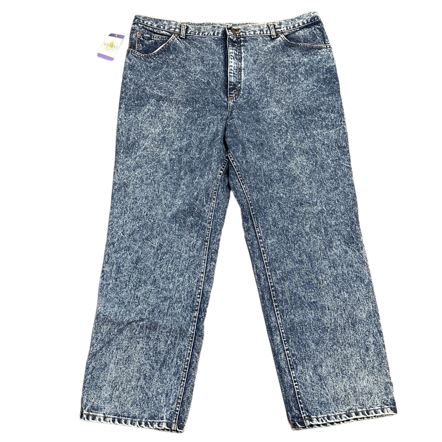 Vtg Lee Acid Wash Jeans 44x30 United Garment Workers USA NWT Y2K Grunge Normcore