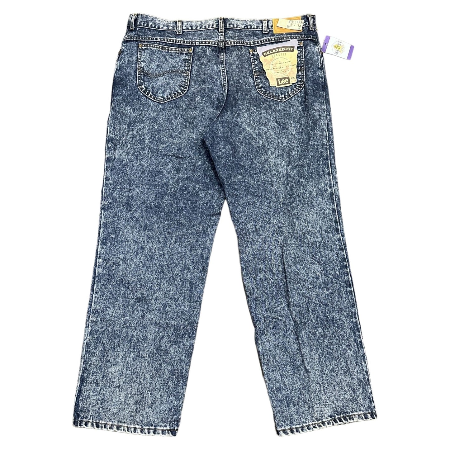 Vtg Lee Acid Wash Jeans 44x30 United Garment Workers USA NWT Y2K Grunge Normcore