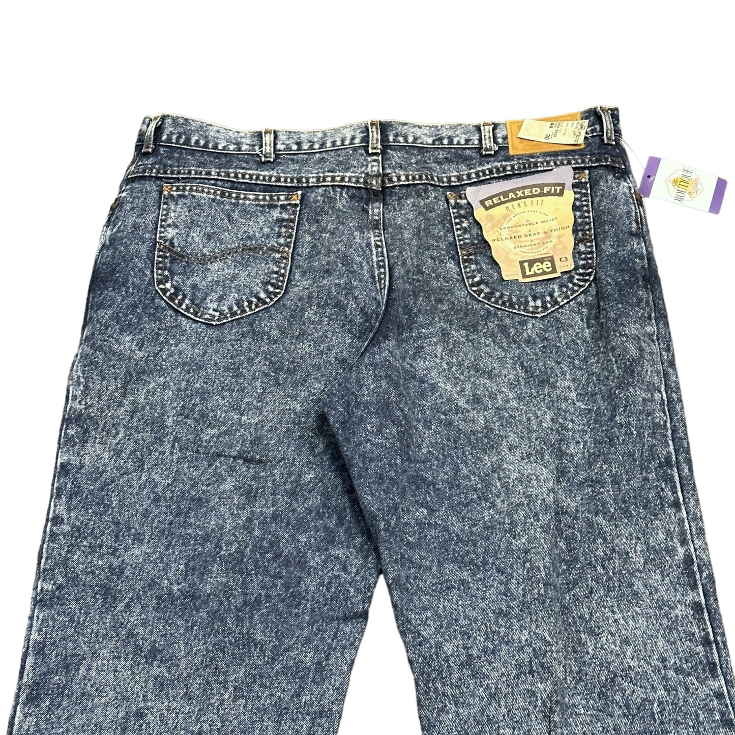 Vtg Lee Acid Wash Jeans 44x30 United Garment Workers USA NWT Y2K Grunge Normcore