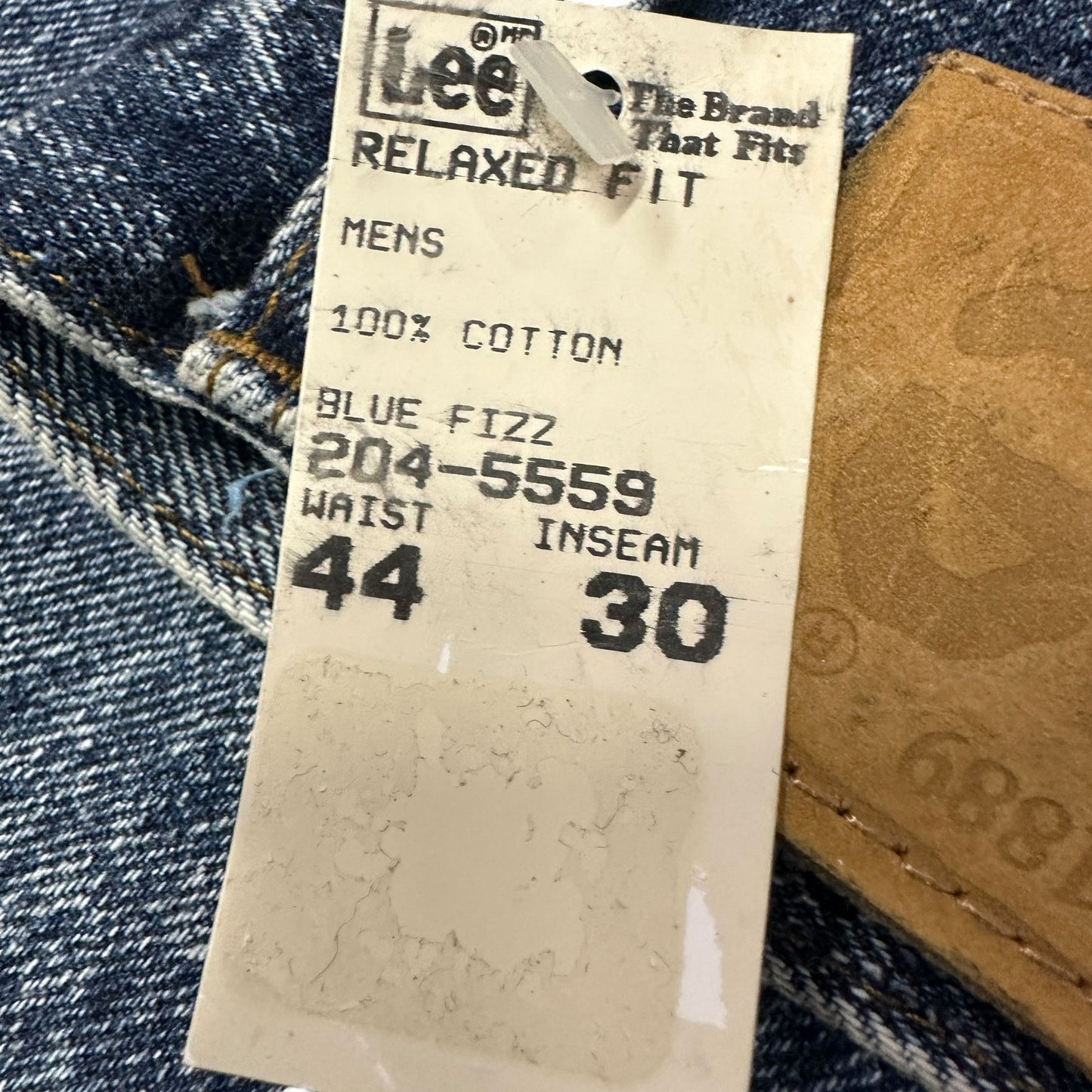 Vtg Lee Acid Wash Jeans 44x30 United Garment Workers USA NWT Y2K Grunge Normcore