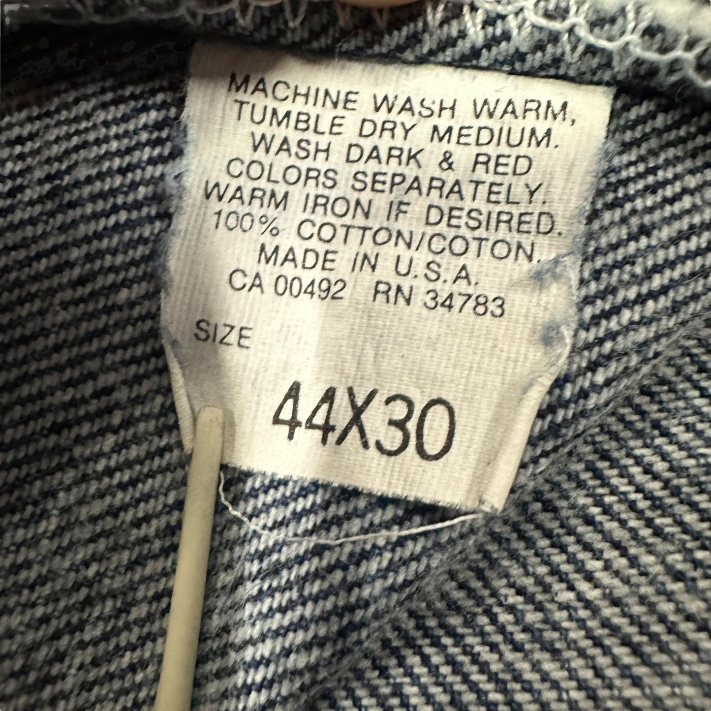 Vtg Lee Acid Wash Jeans 44x30 United Garment Workers USA NWT Y2K Grunge Normcore