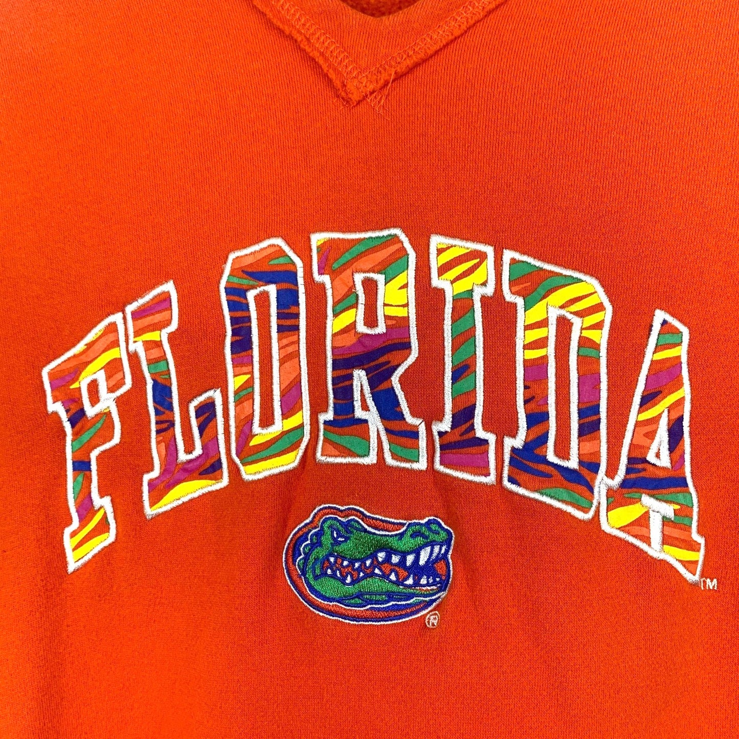 Knights Apparel Florida Gators Hoodie M Rainbow Zebra Orange Kangaroo Pockets