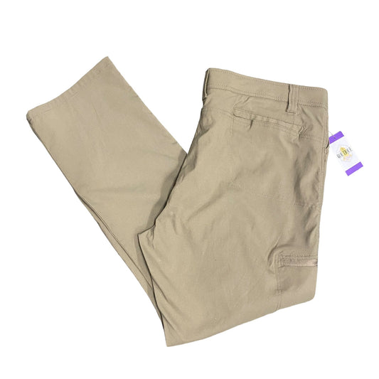 Wrangler 42x30 Outdoor Zippered Cargo Stretch Pants Color Khaki Nylon/Spandex