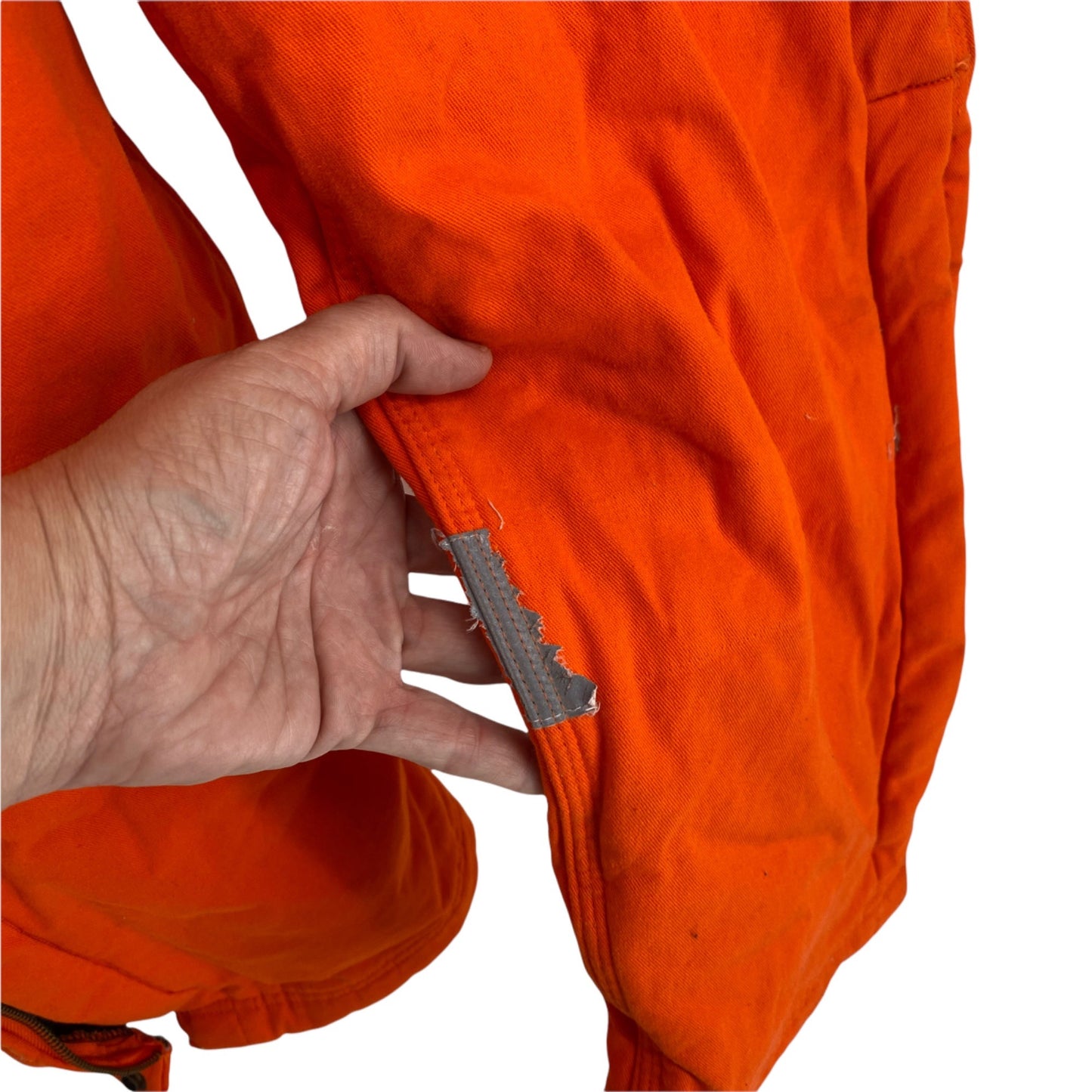 Dakota L Orange Insulated Overalls Hooded Outerwear Full Zip Multiple Pockets