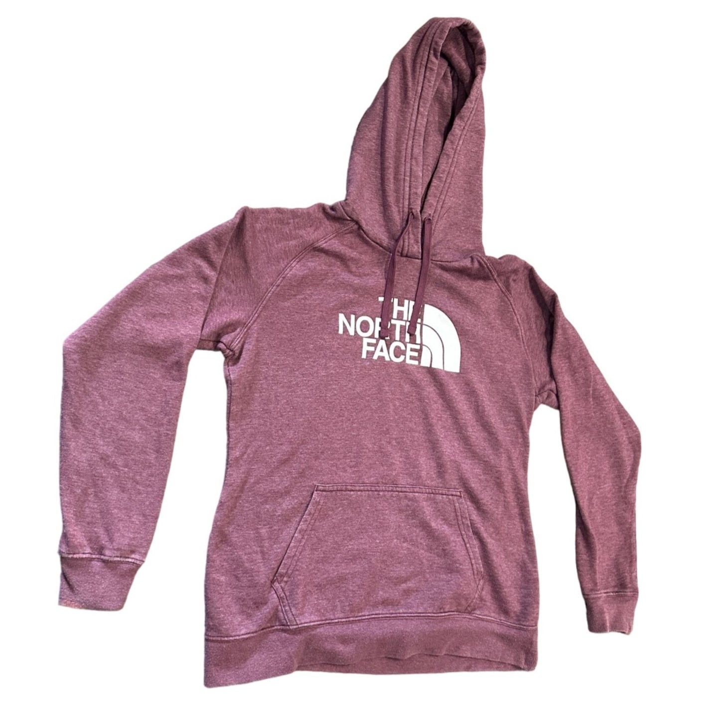 The North Face Womens M Plum Pullover Hoodie Logo Kangaroo Pocket Long Sleeve