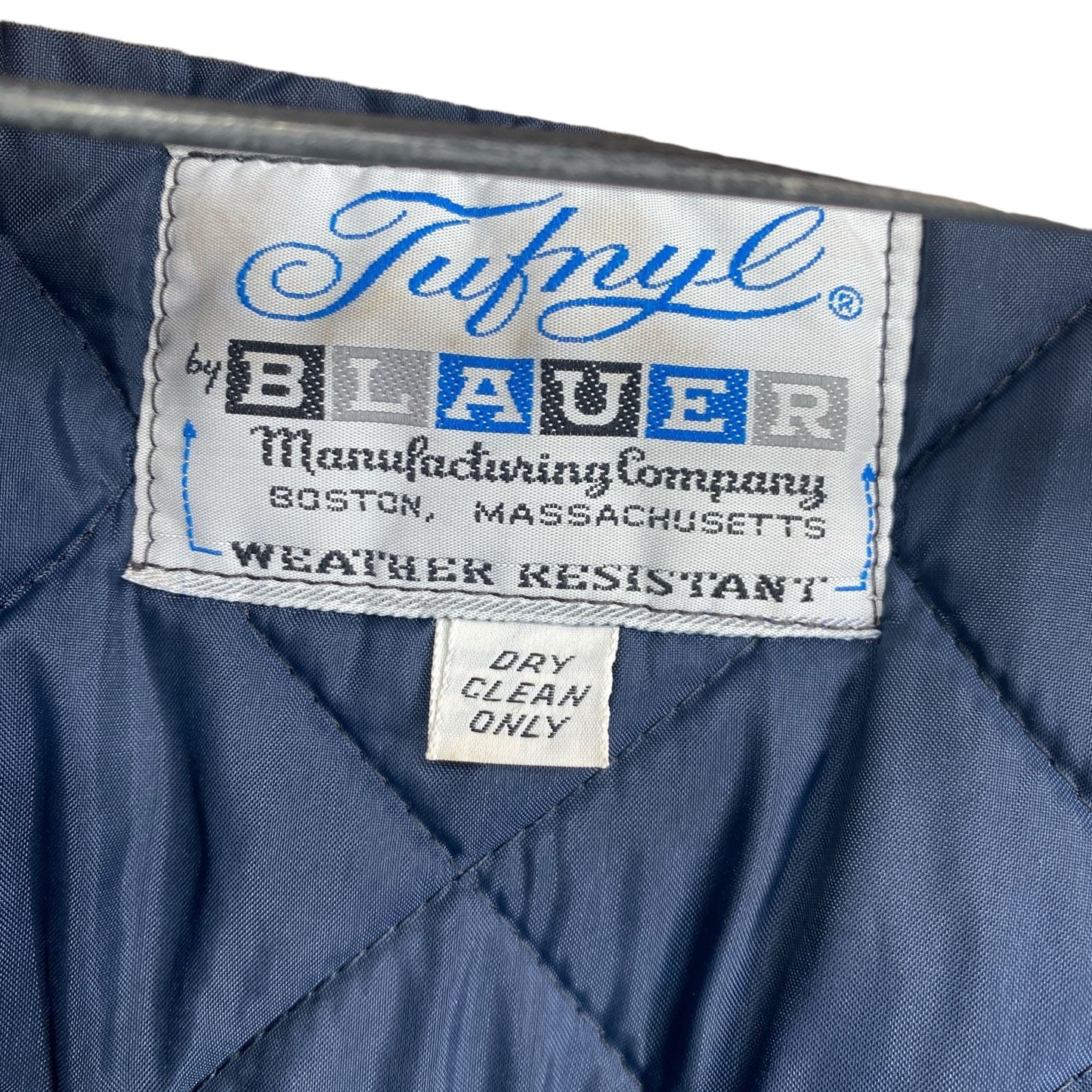 Vintage Tufnyl Blauer Blue 44R Police Jacket Weather Resistant Sherpa Collar