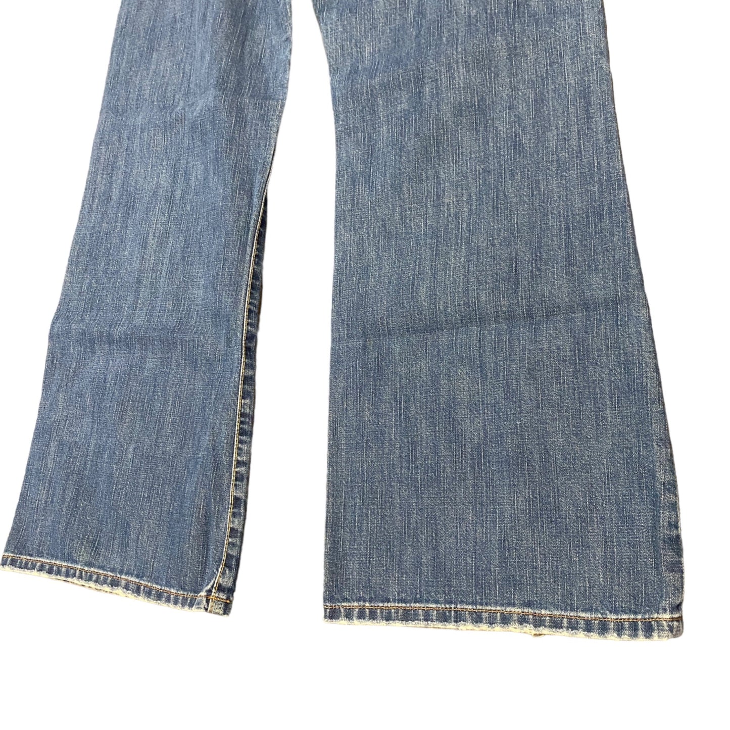 Lucky Brand Relaxed Bootleg Blue Jeans Womens Size 32 Distressed Low Rise