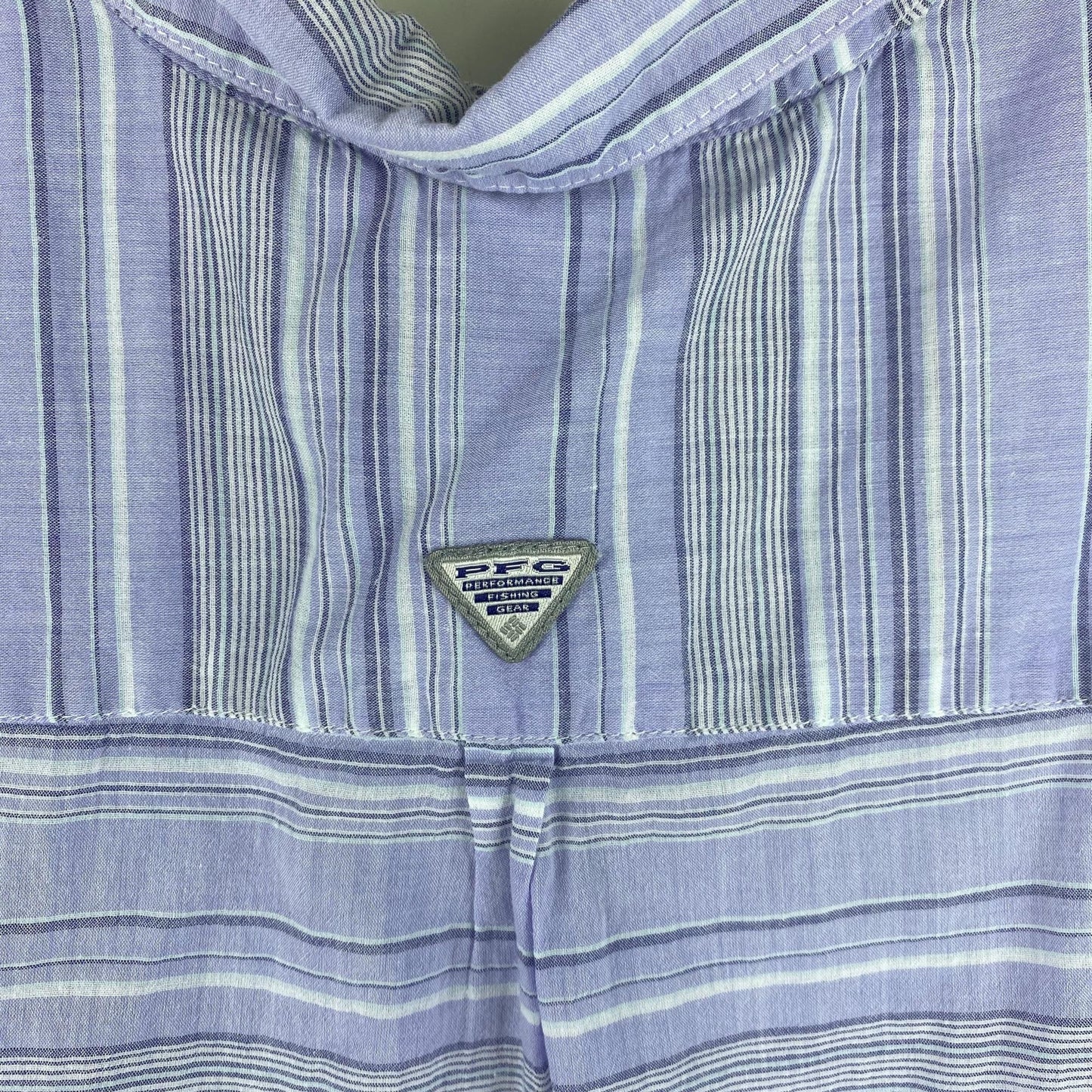 Columbia PFG XS Striped Tank Lot of 2 Blue White Striped Sleeveless Collared