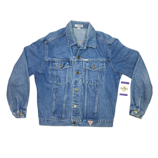 Vintage George Marciano Guess Mens M Denim Jean Trucker Jacket USA Made 1986