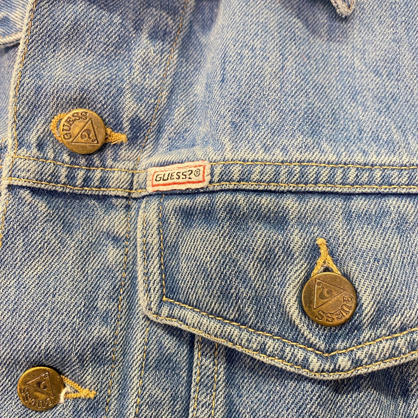 Vintage George Marciano Guess Mens M Denim Jean Trucker Jacket USA Made 1986