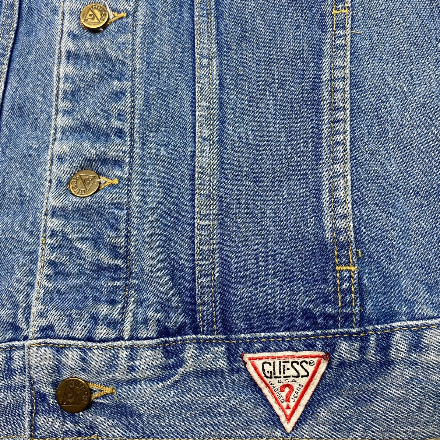 Vintage George Marciano Guess Mens M Denim Jean Trucker Jacket USA Made 1986