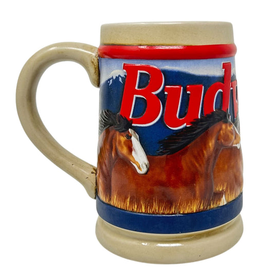 Vintage 1993 Budweiser Clydesdale Proud and Free Beer Stein Anheuser- Busch