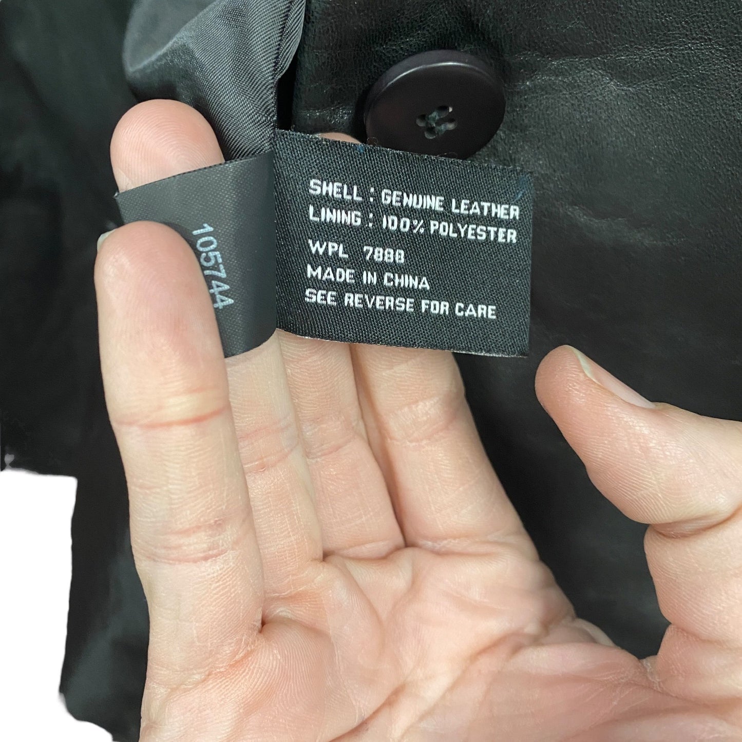 Avanti Leather Jacket Blazer Long Line L Black 3 Button Pockets Minimalist Retro