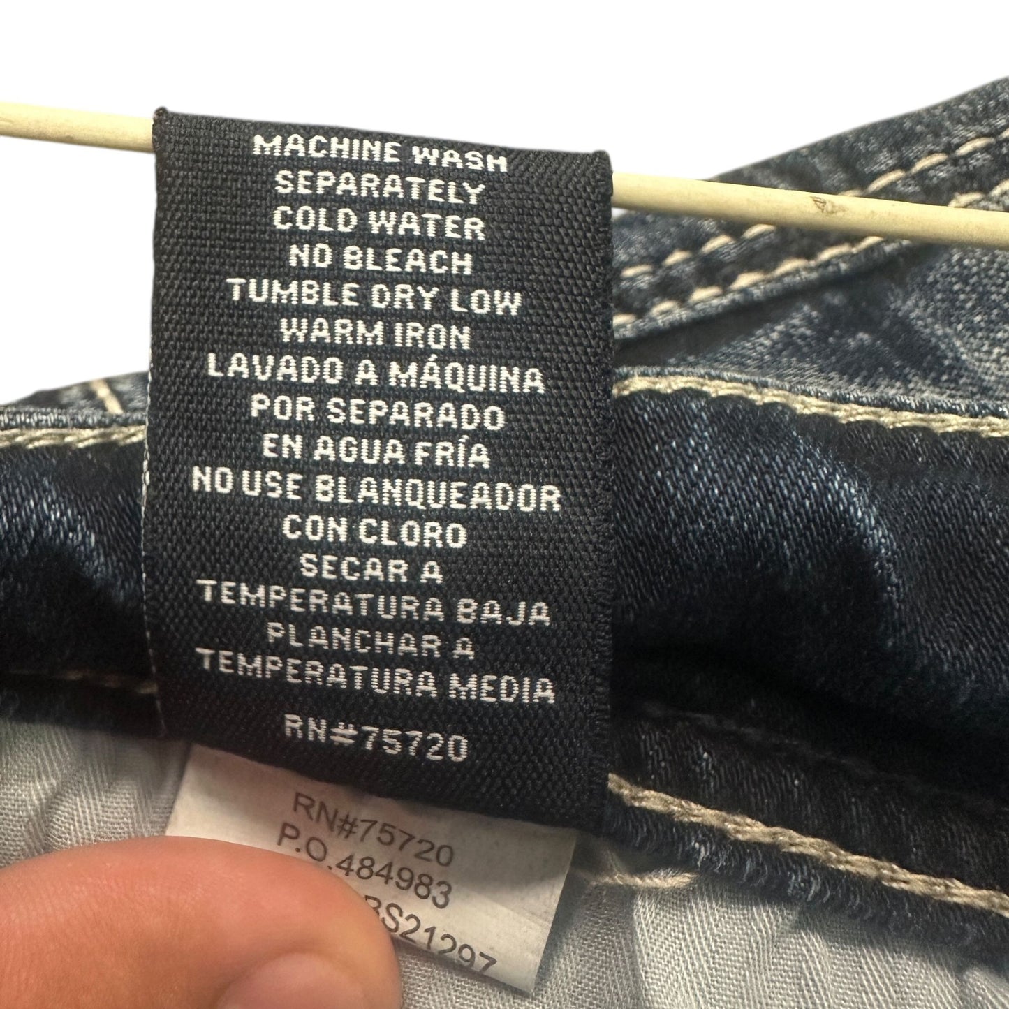 Buckle Brand BKE Mens 28x30 Aiden Bootcut Jeans Stretch Slim Fit Thick Stitching