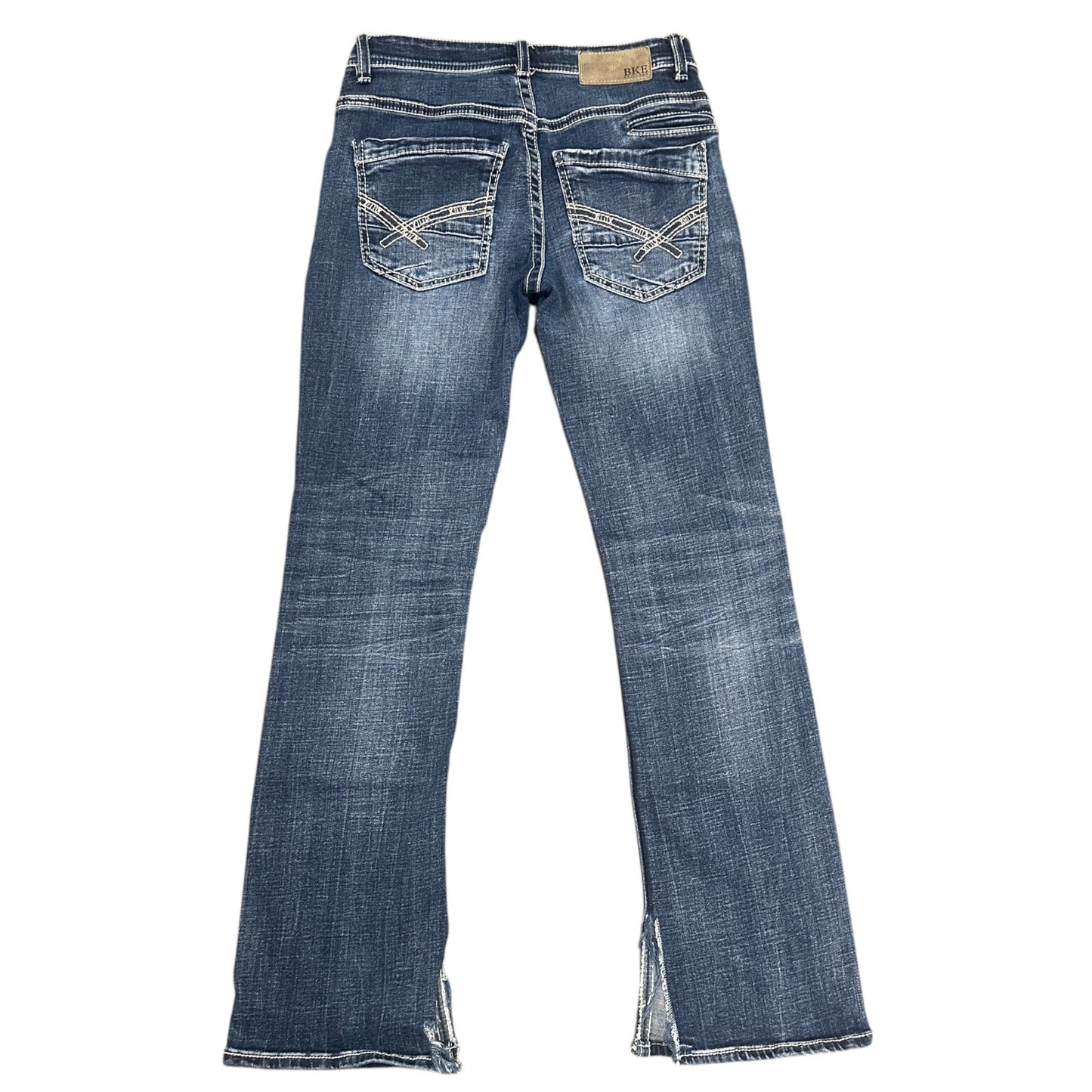 Buckle Brand BKE Mens 28x30 Aiden Bootcut Jeans Stretch Slim Fit Thick Stitching