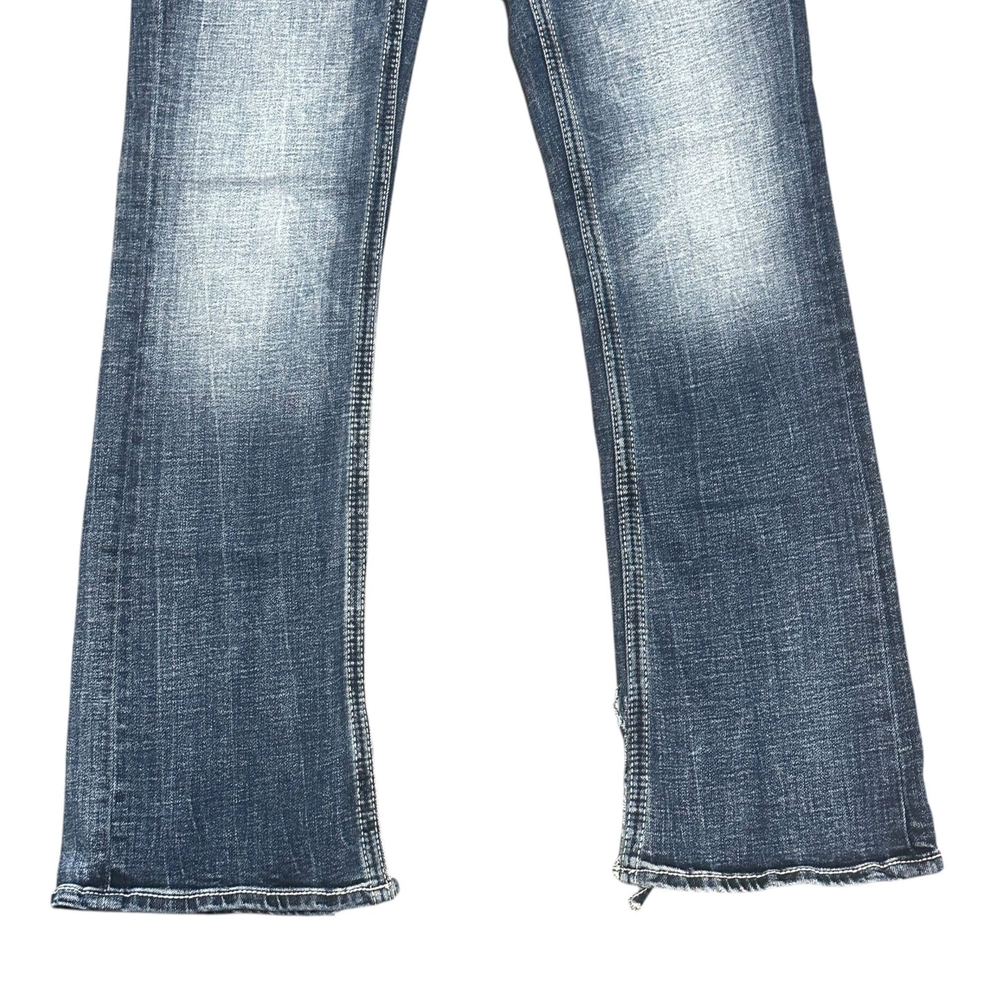 Buckle Brand BKE Mens 28x30 Aiden Bootcut Jeans Stretch Slim Fit Thick Stitching