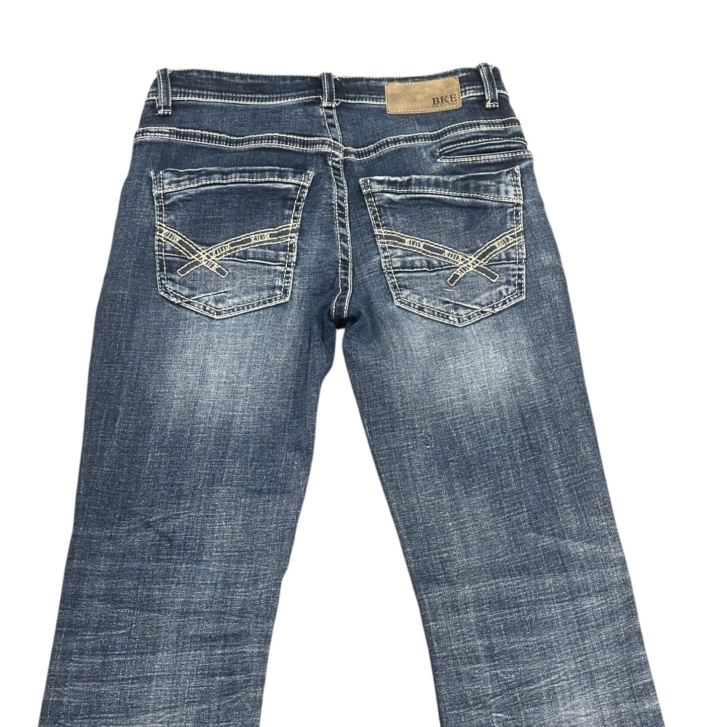 Buckle Brand BKE Mens 28x30 Aiden Bootcut Jeans Stretch Slim Fit Thick Stitching