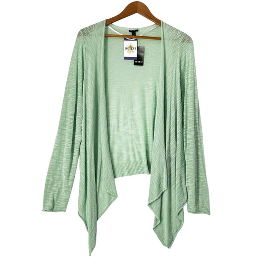 NWT Torrid Womens 1X 14-16 Jade Green Cardigan Open Front Lightweight Layering