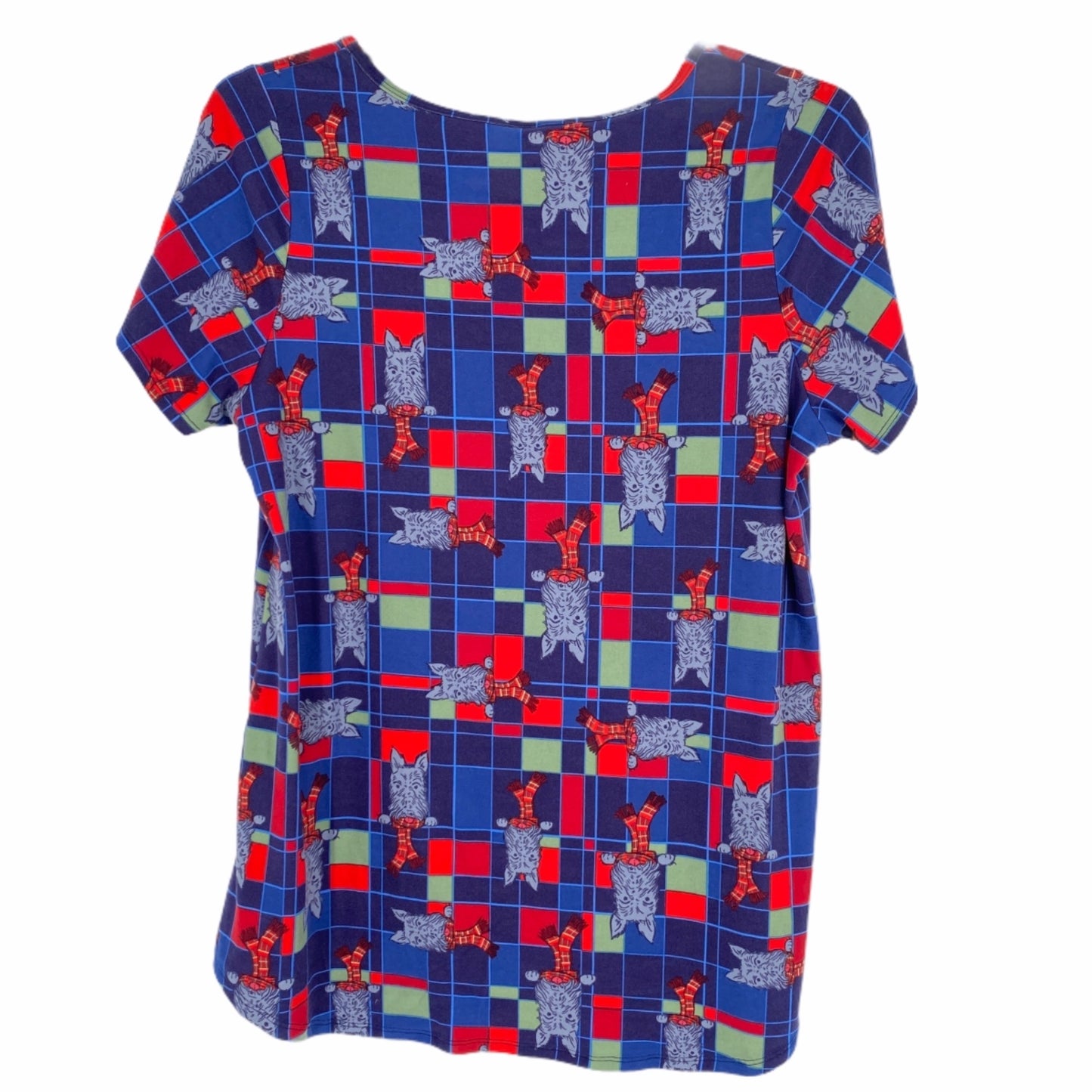 Scottie Dog Lover Christmas Tshirt Relaxed Whimsical Festive Quirky Lularoe L