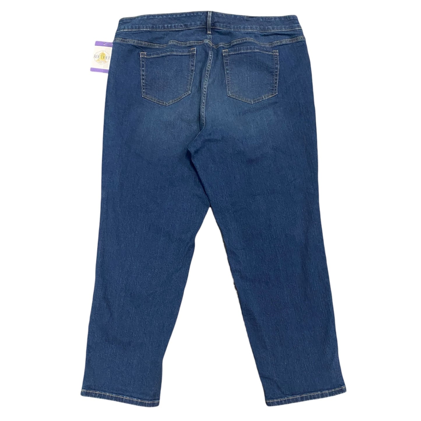 Torrid Perfect Boyfriend Ankle Jeans Stretch 20R High Rise Dark Wash Preppy