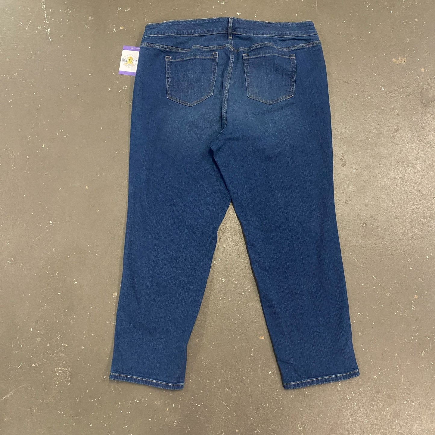 Torrid Perfect Boyfriend Ankle Jeans Stretch 20R High Rise Dark Wash Preppy