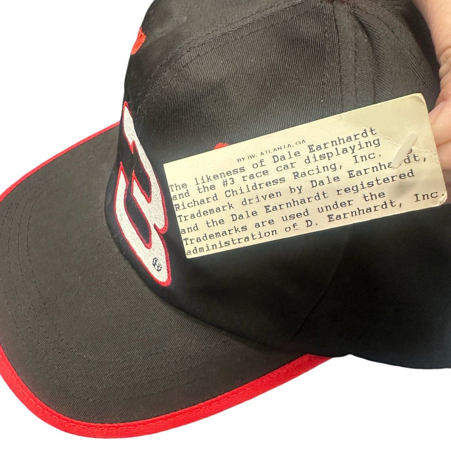 Dale Earnhardt #3 Strapback Cap NWT Vintage Deadstock Hat NASCAR Embroidered