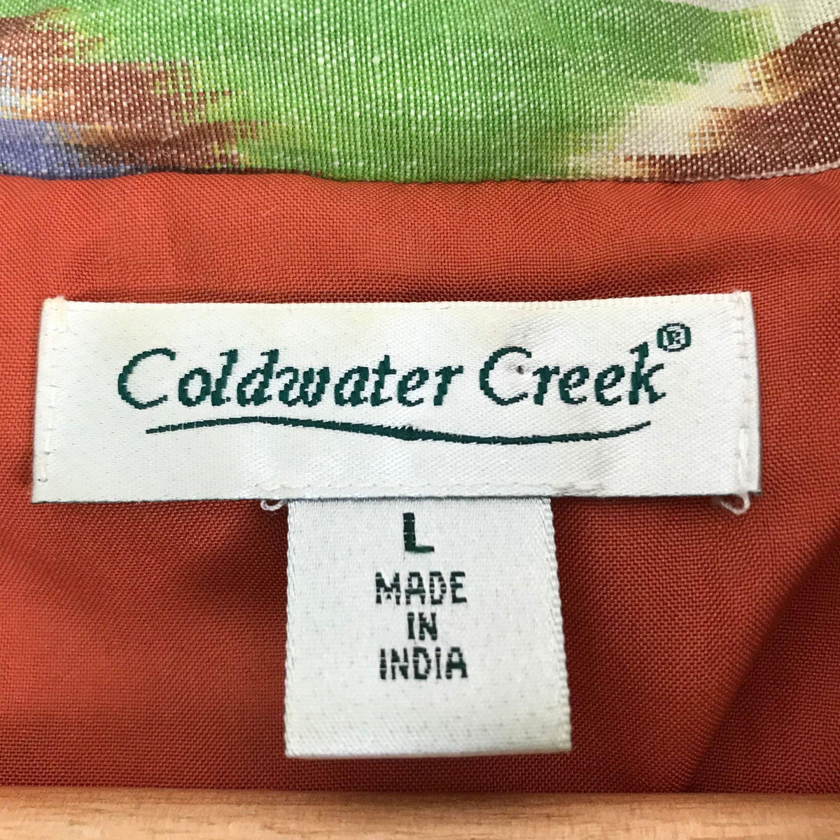 Coldwater Creek Multicolor Aztec Embroidered Open Jacket L Linen Blend