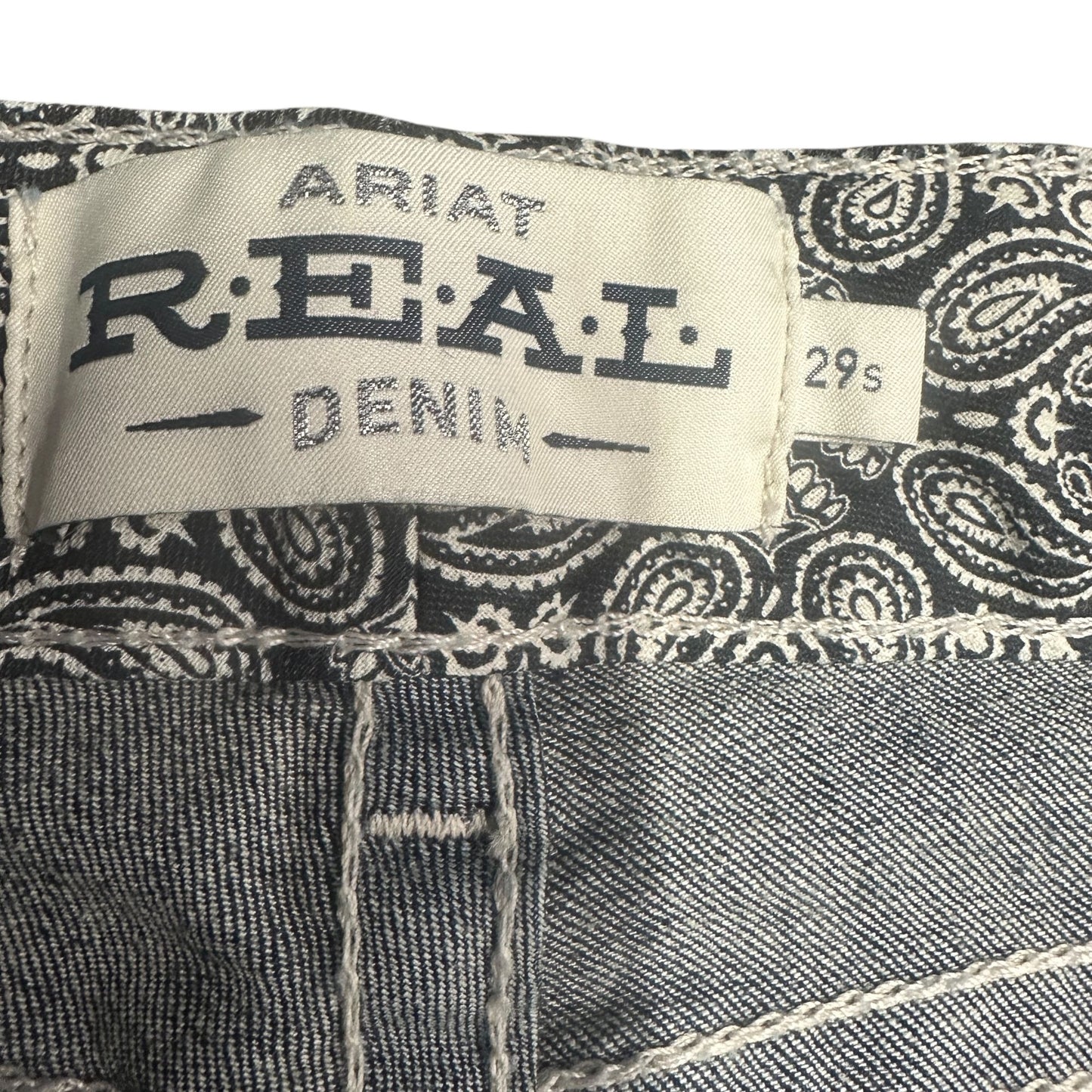 NWT Ariat Real Womens 29S Stretch Icon Stackable Straight Leg Jean Mid Rise