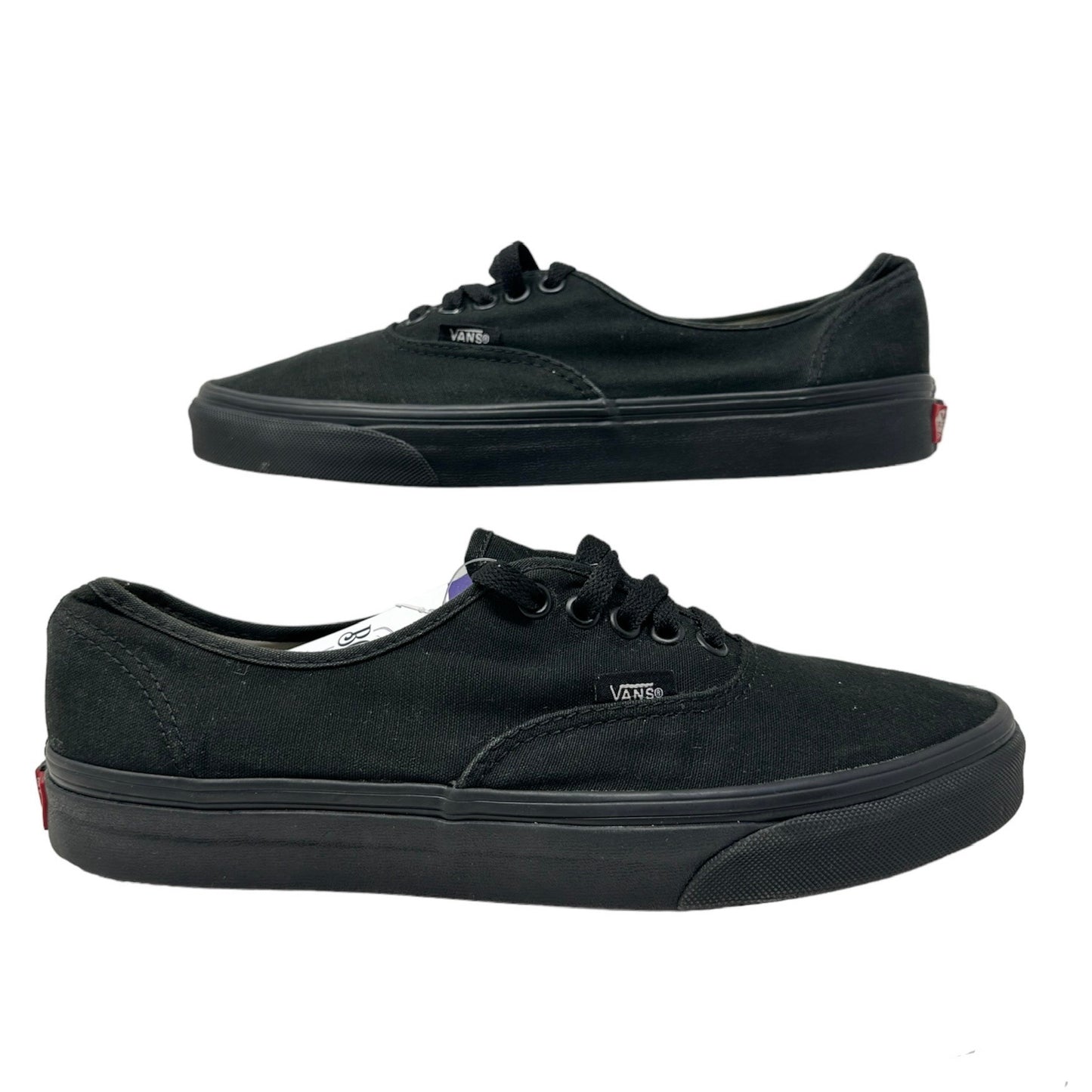 VANS Mens 9 Authentic Low Top Fashion Sneakers Black Low Top Shoes Casual 500714