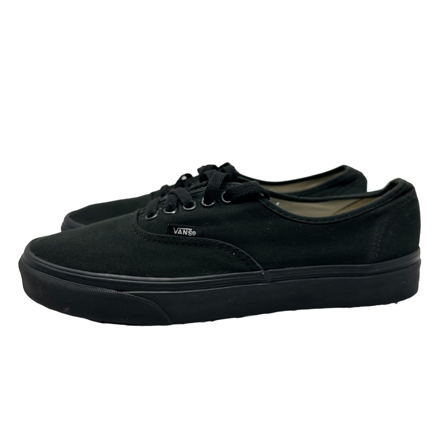 VANS Mens 9 Authentic Low Top Fashion Sneakers Black Low Top Shoes Casual 500714