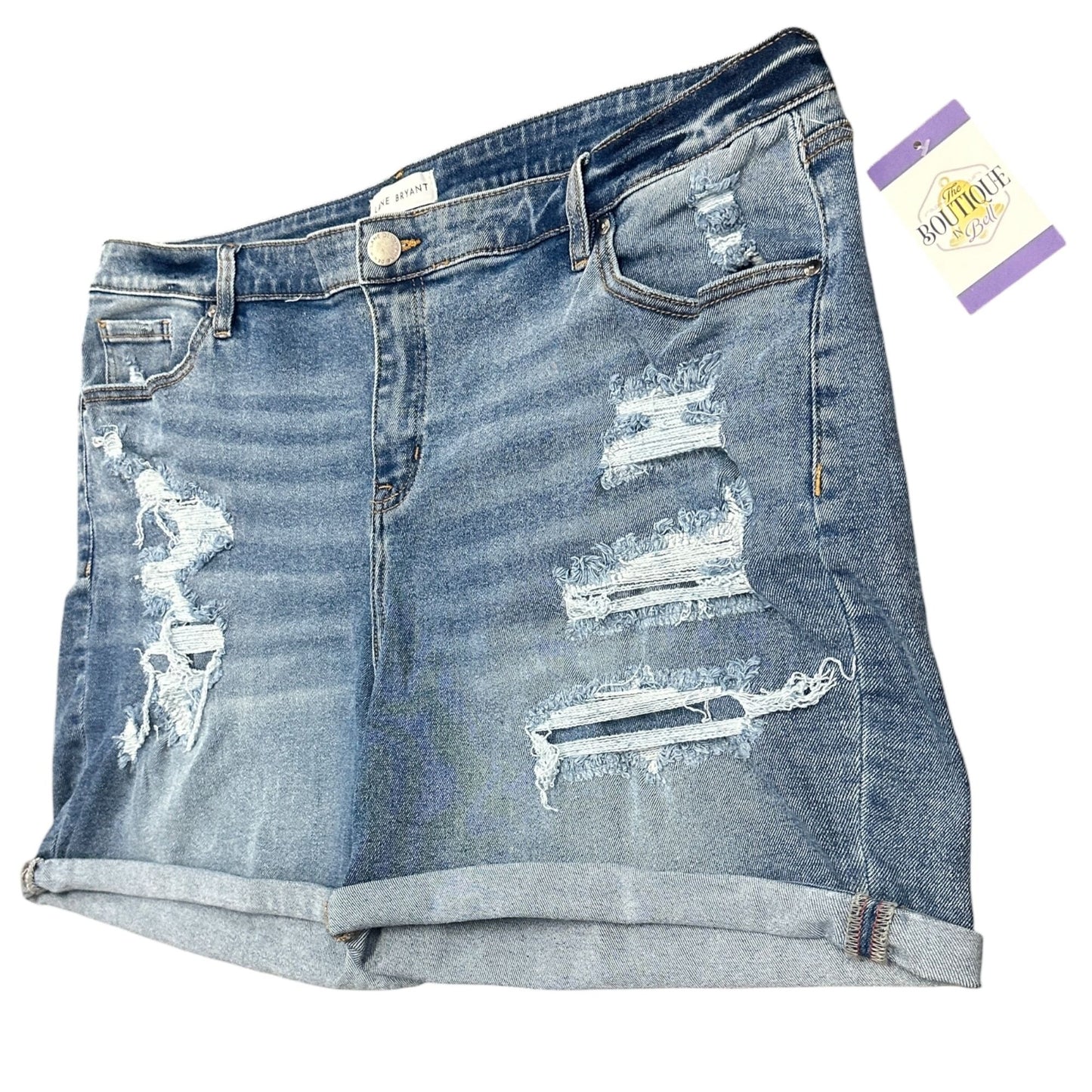 Lane Bryant Flex Magic Waistband Signature Fit Mid Rise Boyfriend Midi Short 20