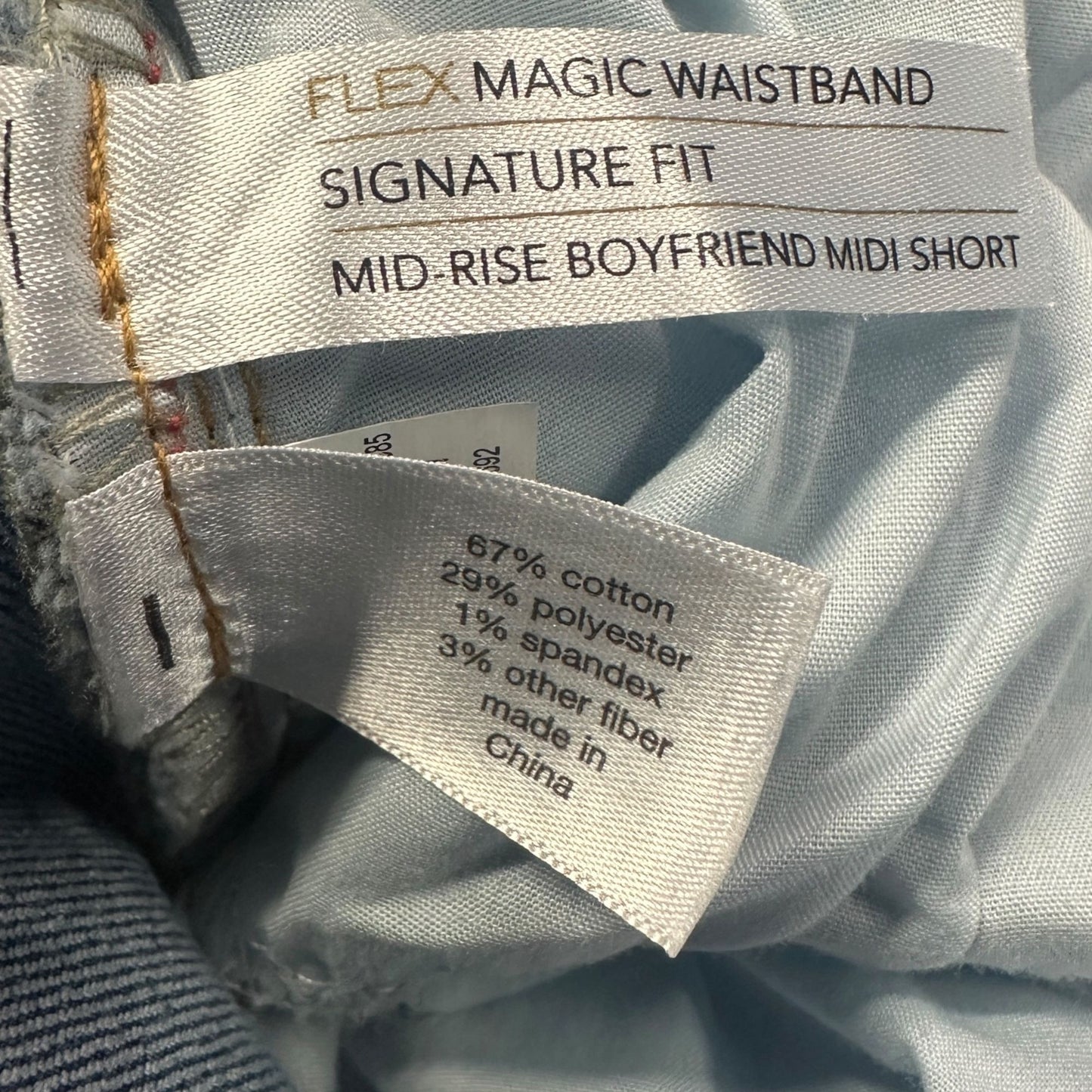 Lane Bryant Flex Magic Waistband Signature Fit Mid Rise Boyfriend Midi Short 20
