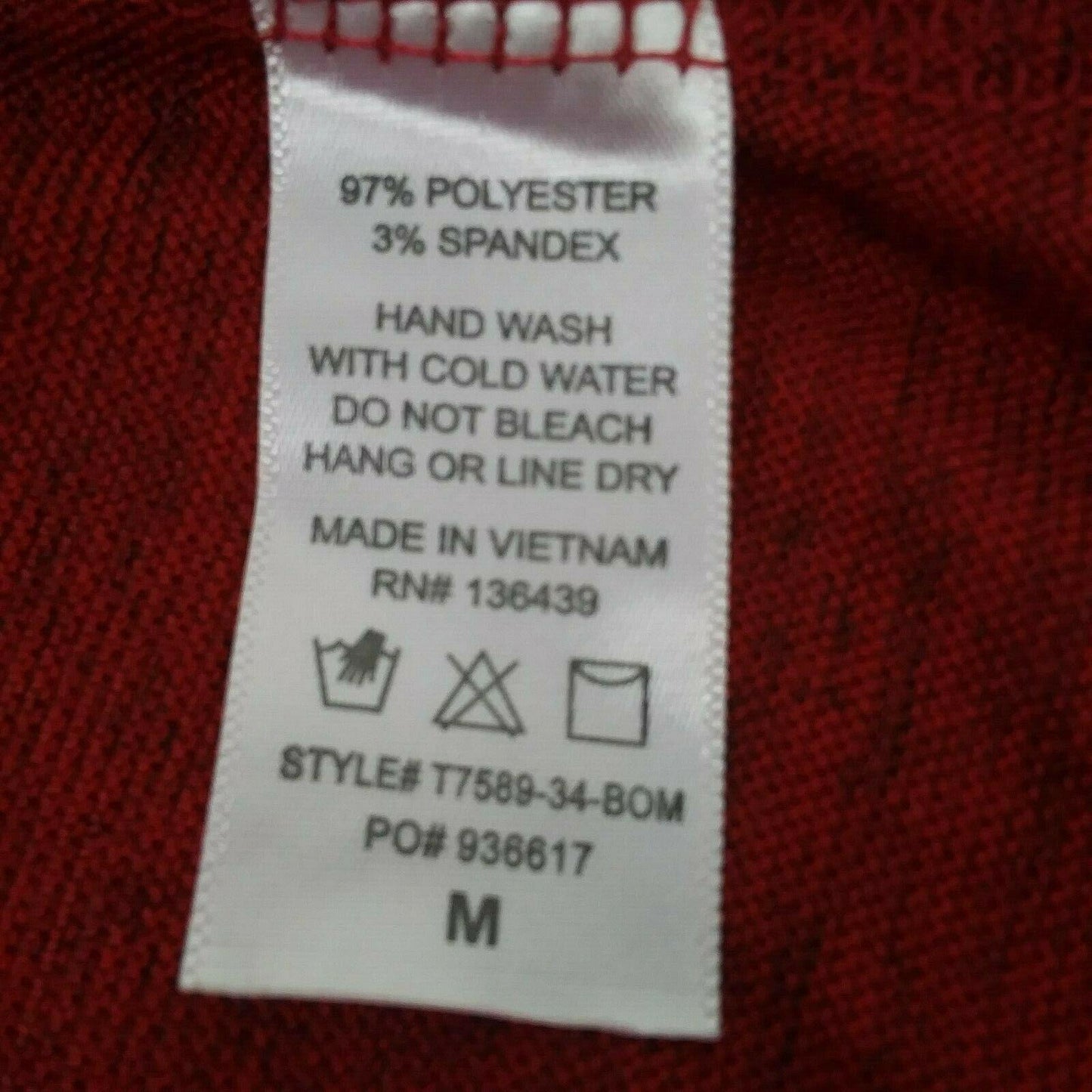 Christmas Novelty Knit Top SJS M Holiday Chic Peace Love Joy Red Bling Sparkle