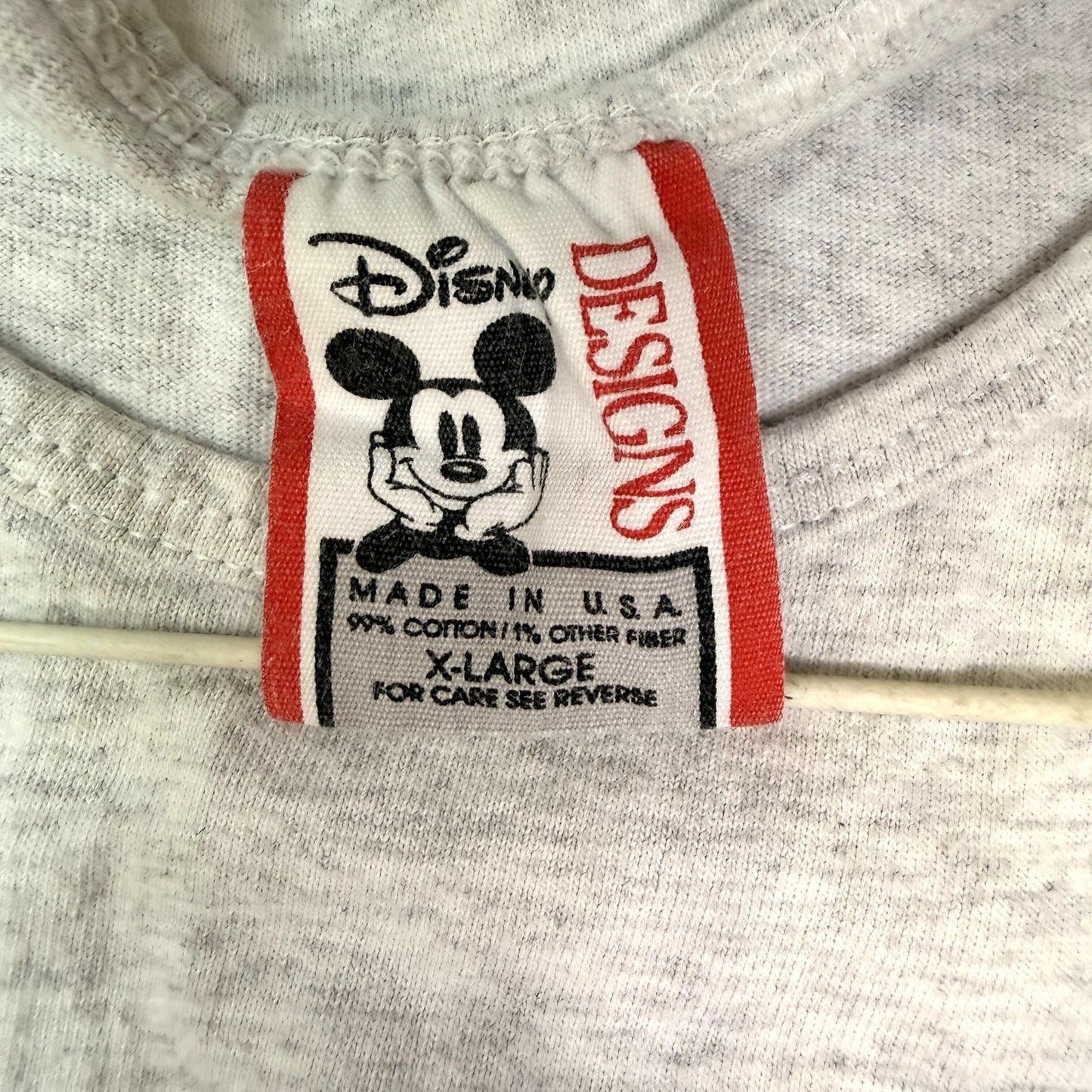 Vtg Disney Hakuna Matata Timon Graphic Embroidered Tank XL Gray Cotton USA Made