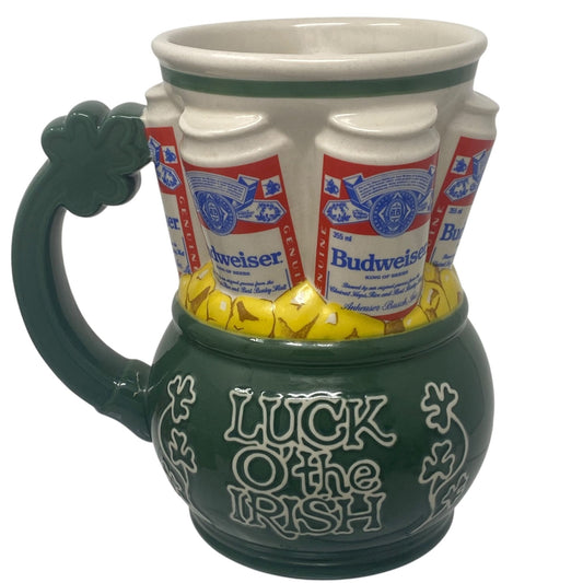 1993 Budweiser Luck O' the Irish St Patricks Day Series Stein Mug Barroom Kitsch