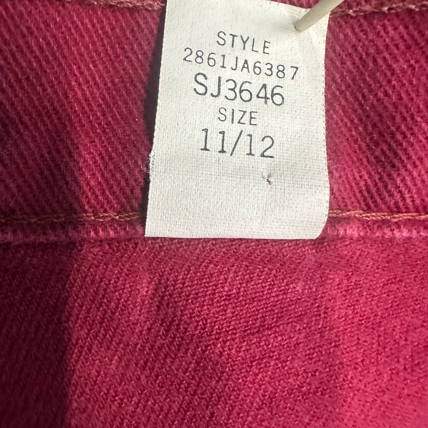 Vtg Sasson Fuchsia Burgundy Jeans 11/12 High Waist 80s Dopamine Maxamalist