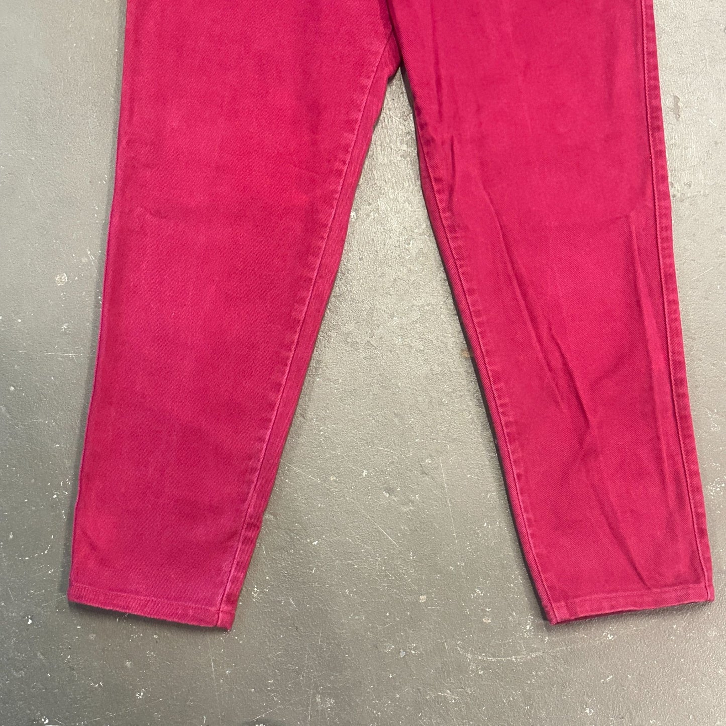 Vtg Sasson Fuchsia Burgundy Jeans 11/12 High Waist 80s Dopamine Maxamalist