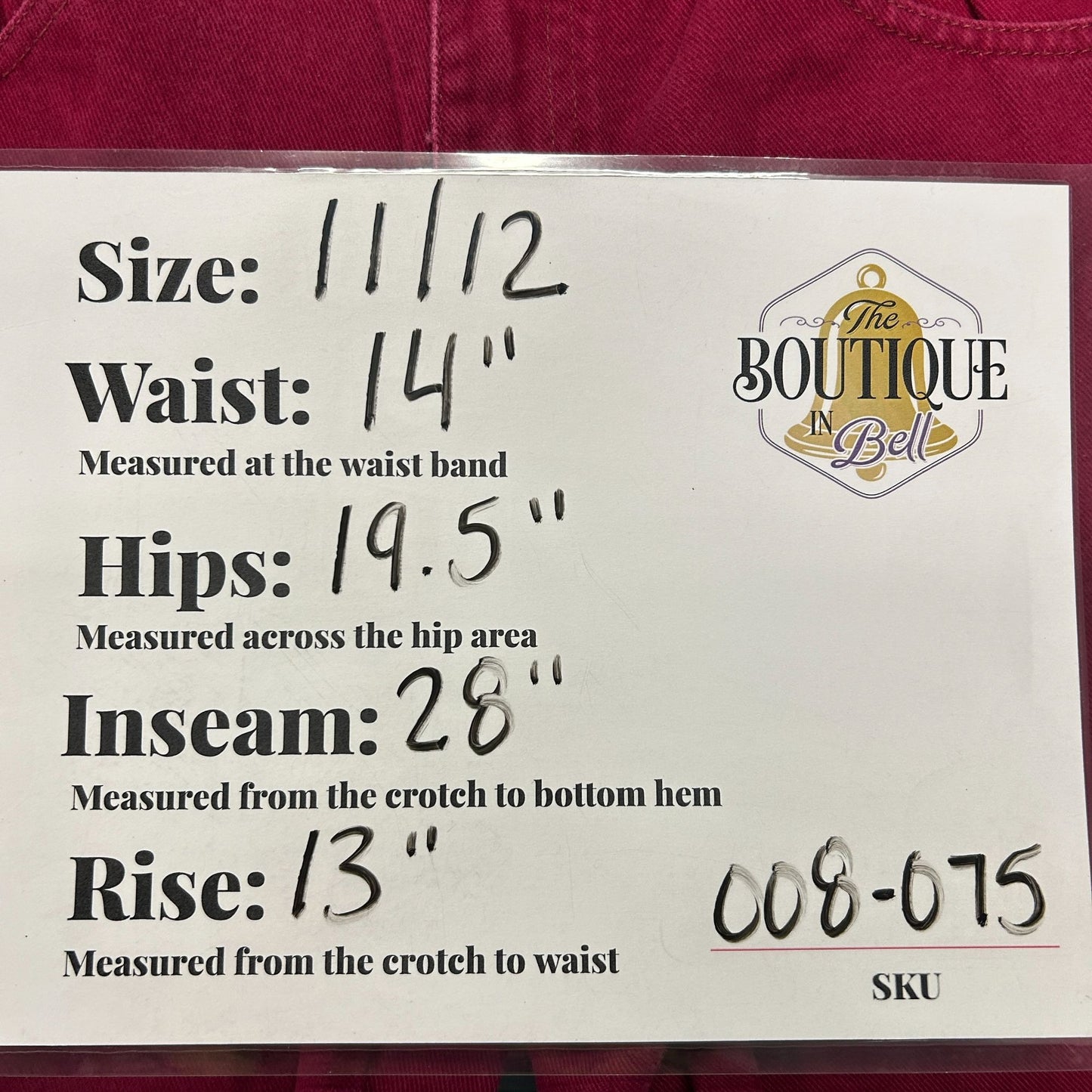 Vtg Sasson Fuchsia Burgundy Jeans 11/12 High Waist 80s Dopamine Maxamalist