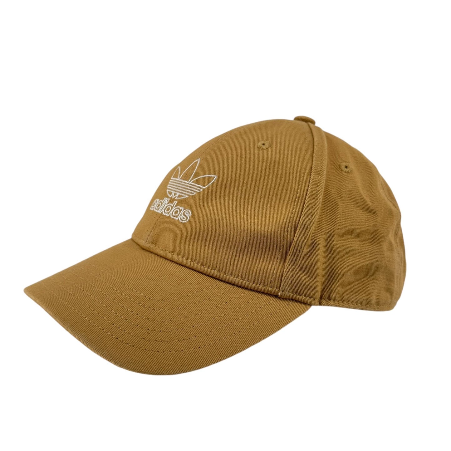 Adidas Trefoil Hat Cap Brown Mustard OSFW Strapback Baseball Embroidered Logo