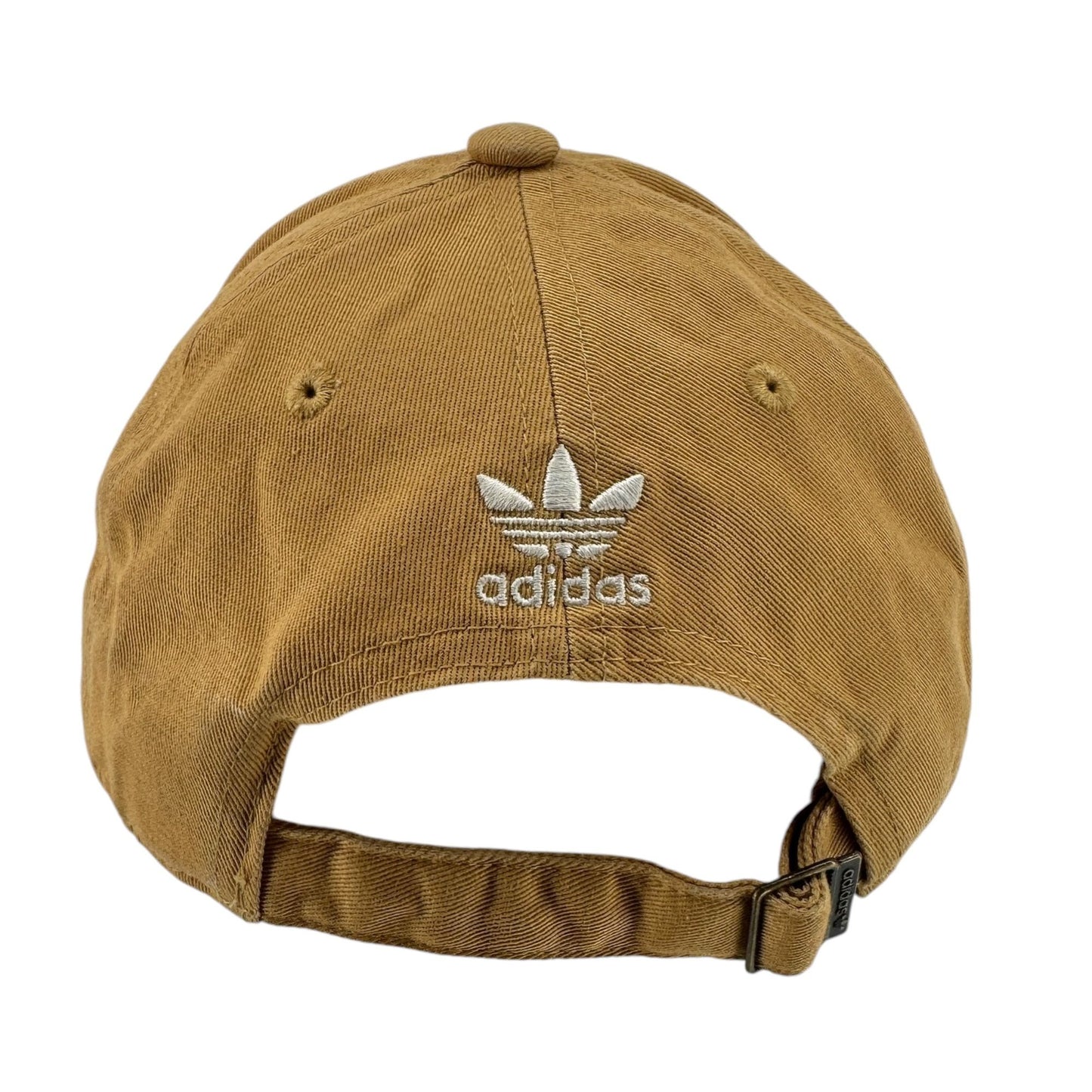 Adidas Trefoil Hat Cap Brown Mustard OSFW Strapback Baseball Embroidered Logo