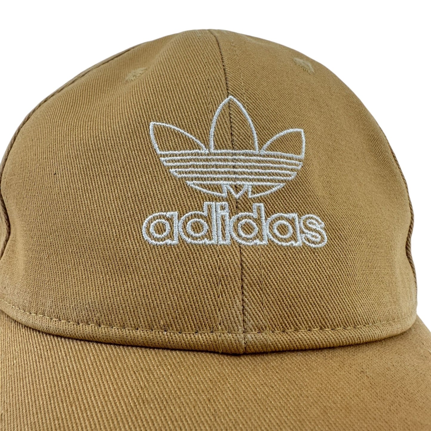 Adidas Trefoil Hat Cap Brown Mustard OSFW Strapback Baseball Embroidered Logo