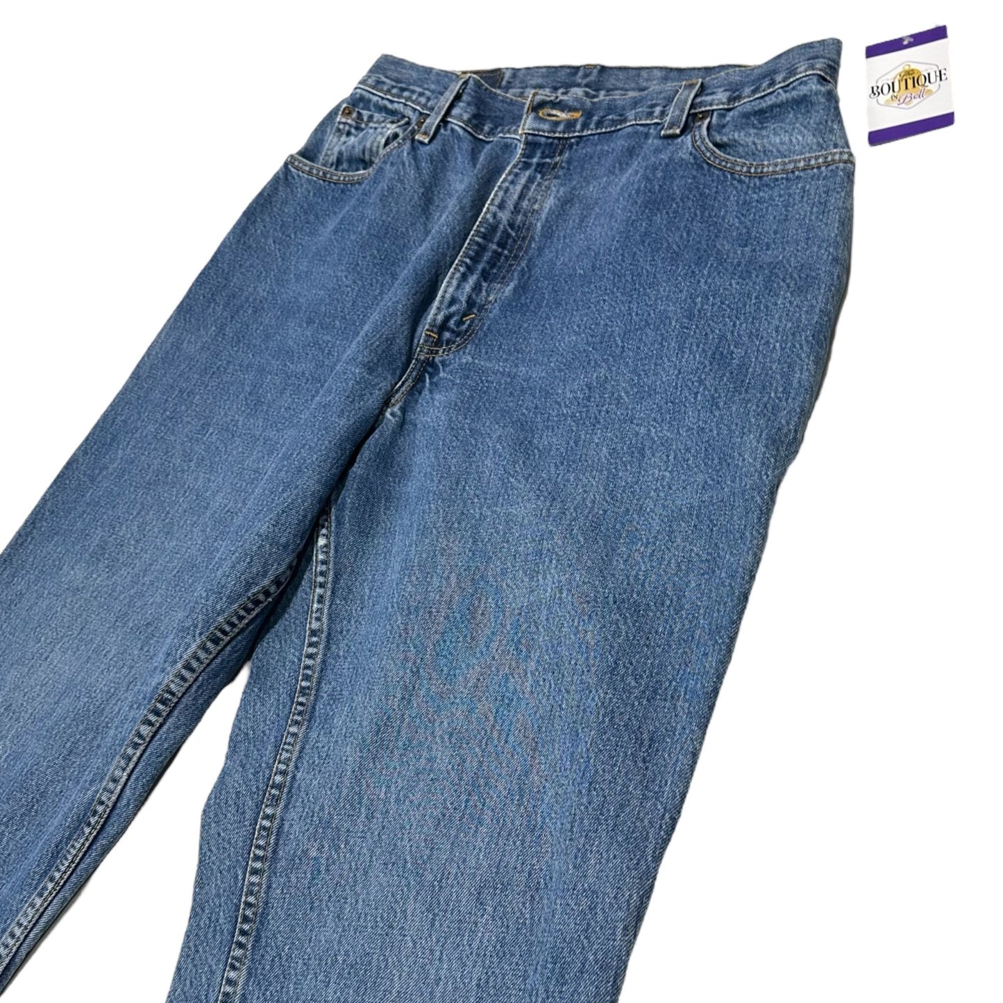 Vintage Levis 550 Jeans Womens 16 Blue Denim Relaxed Fit Tapered Leg 100% Cotton