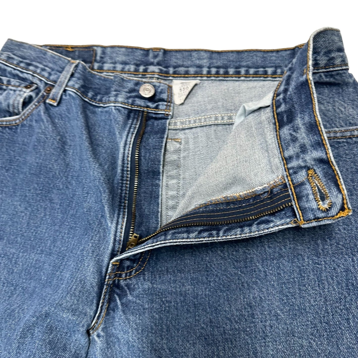 Vintage Levis 550 Jeans Womens 16 Blue Denim Relaxed Fit Tapered Leg 100% Cotton