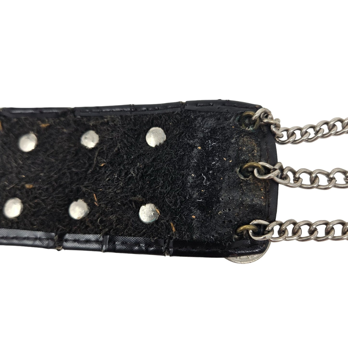 Vtg Argentine Coin Leather Collar Horse Medallion Necklace Equestrian Western