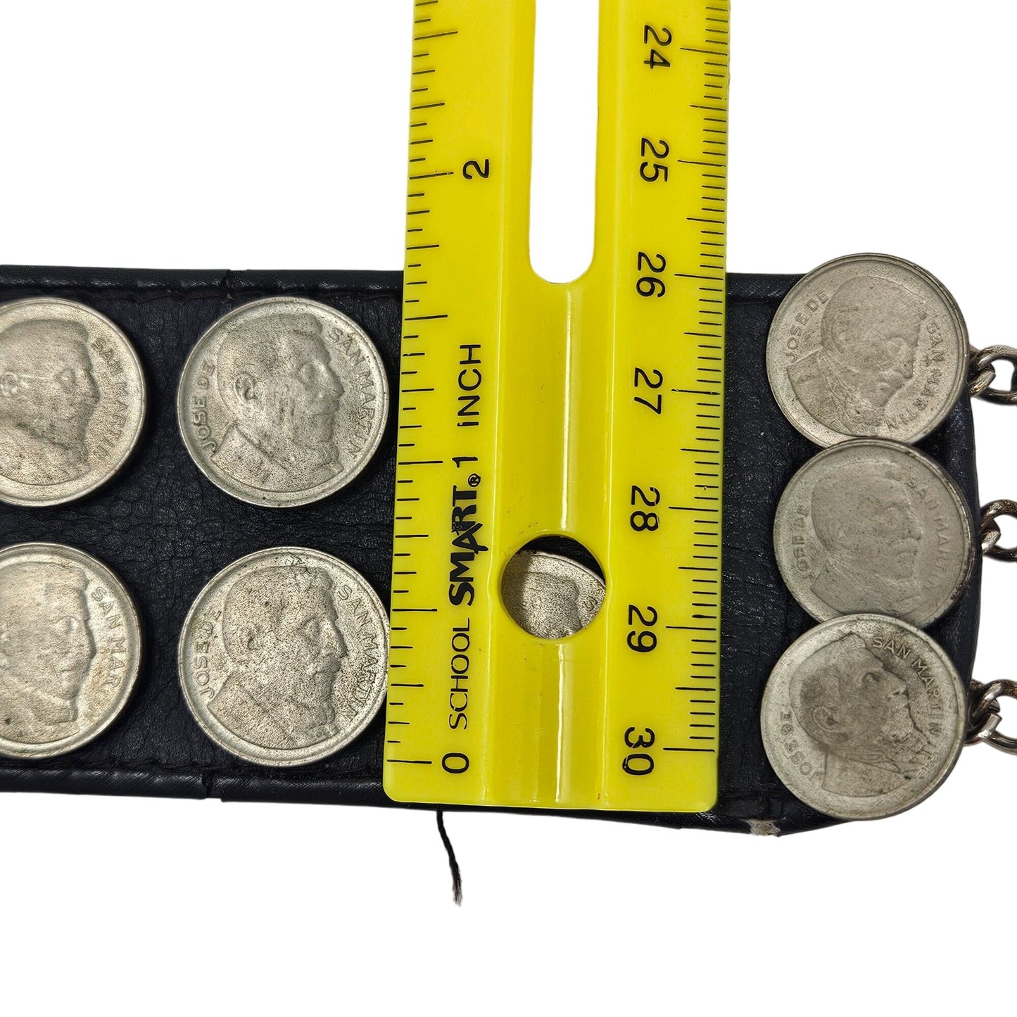 Vtg Argentine Coin Leather Collar Horse Medallion Necklace Equestrian Western