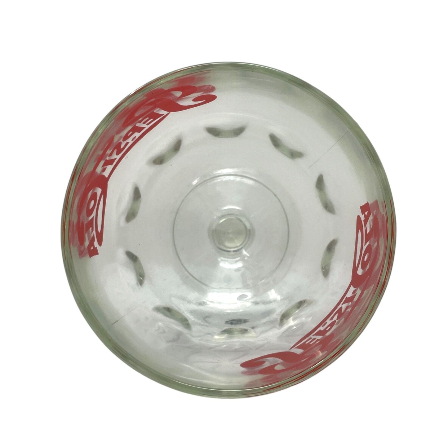 Vintage Pepsi Cola Soda Goblet Thumbprint Heavy Stemmed Schooner Drinking Glass