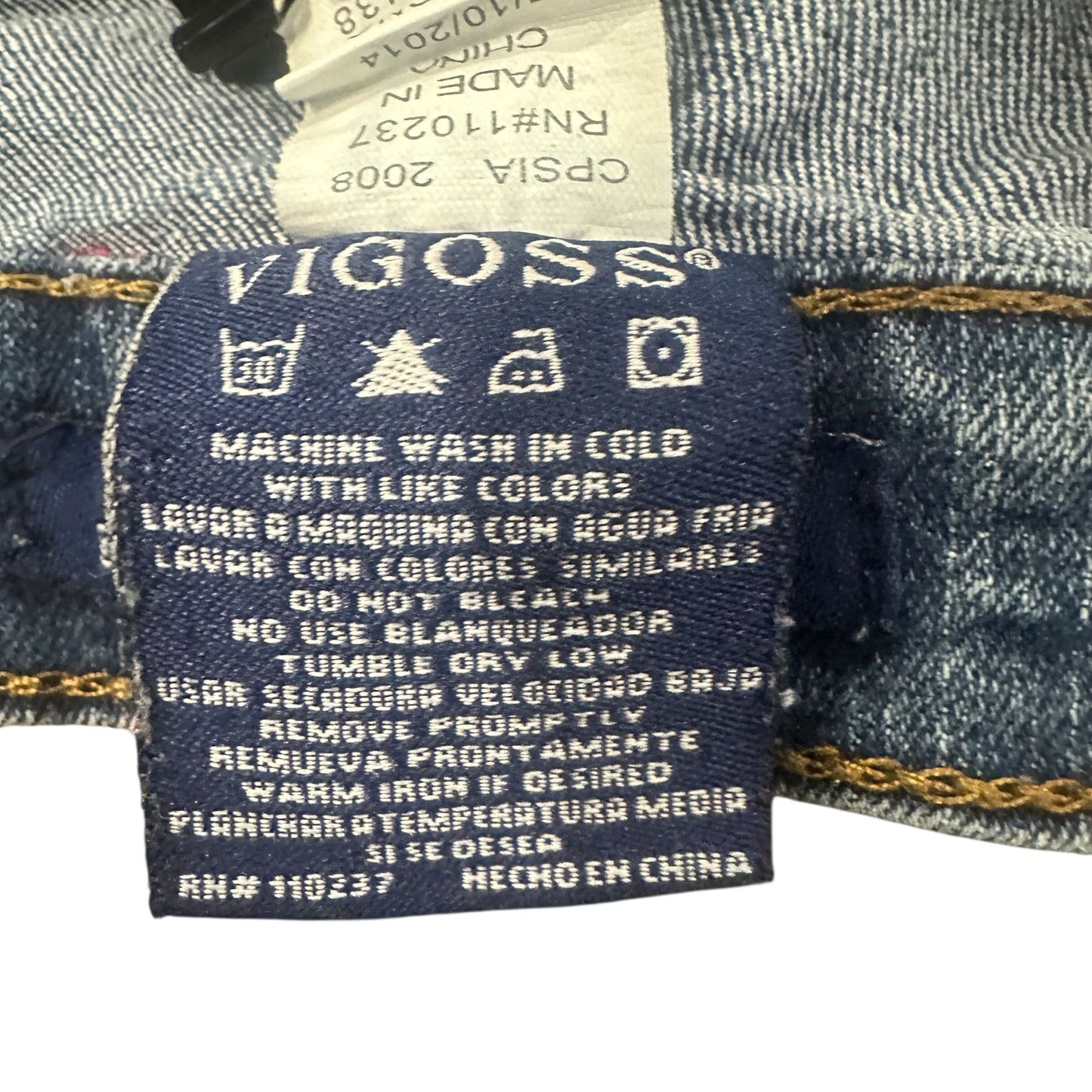 Vigoss Girls 8 Embroidered Butterfly Slim Fit Denim Jeans